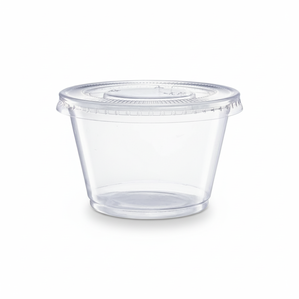 Souffle Cup Lid Plastic Clear 4 Oz 100 Ct