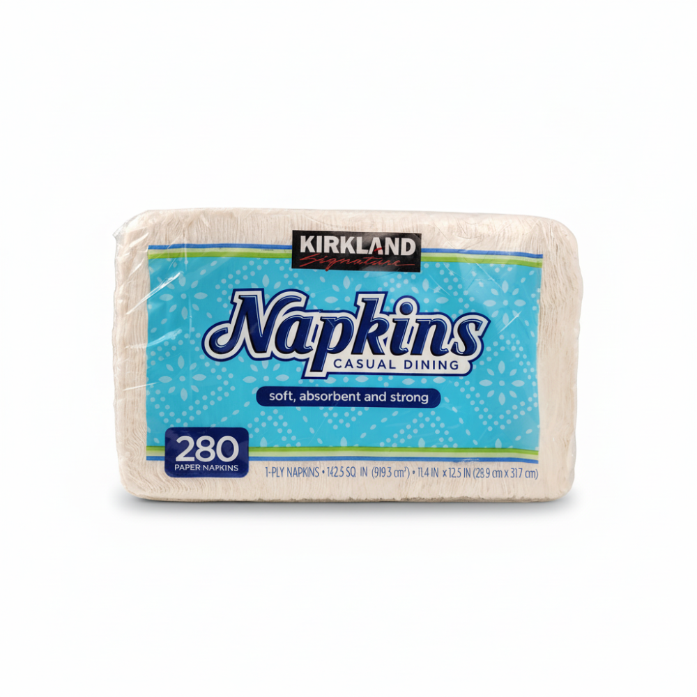 Kirkland Signature Casual Dining Napkins, 280 Napkins, 1 Ply