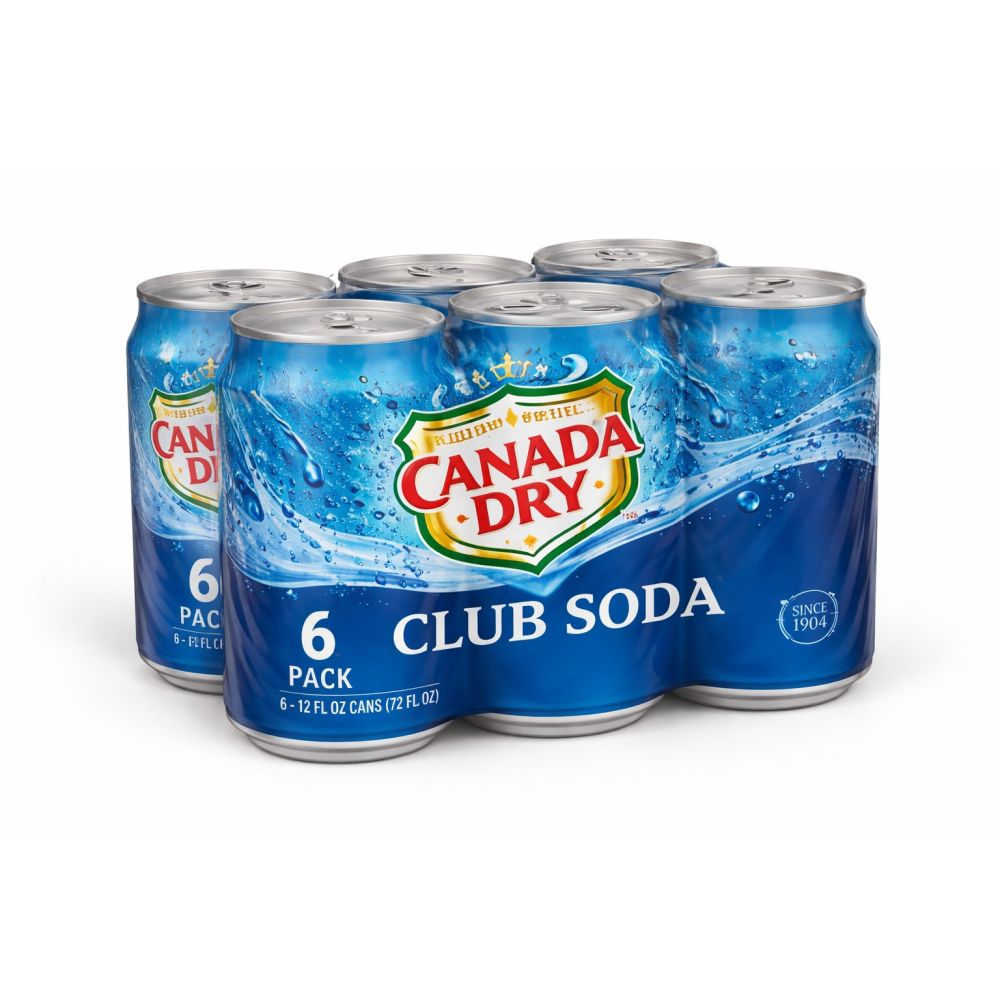 Canada Dry Club Soda 12 oz 6-pack