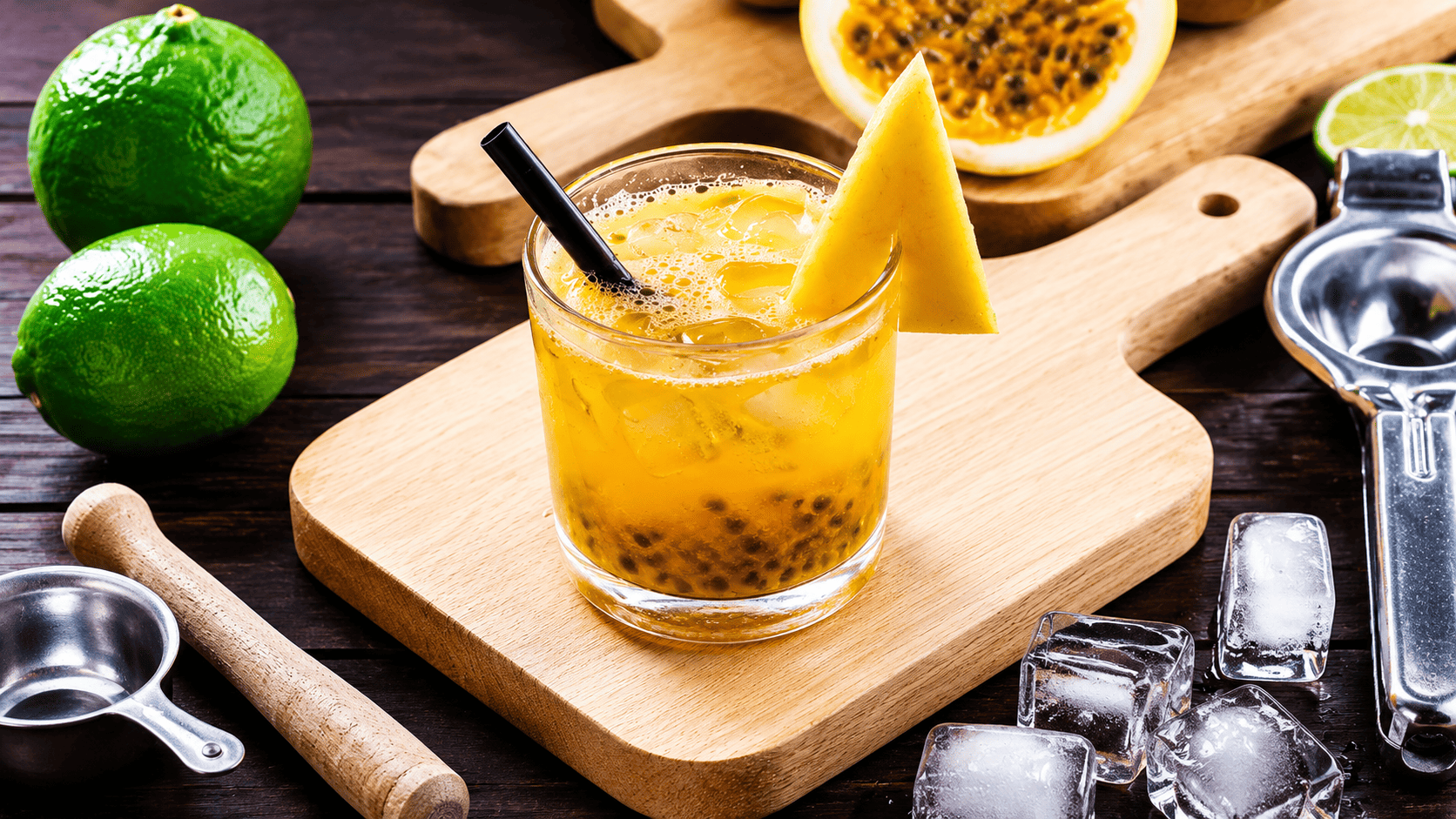 Cocktail - The Choice | Roatan Provision Tropical Passion Fruit Cocktail made with fresh lime and premium ingredients